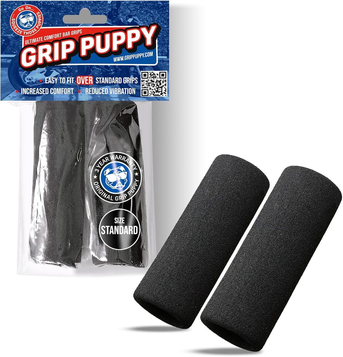 SnelShoppen - Grip Puppy Handgrepen, Ergonomische Handvatten, Vibration Reducer, Verwarmde Handgrepen, Universele Pasvorm, Comfortabel en Duurzaam, Id