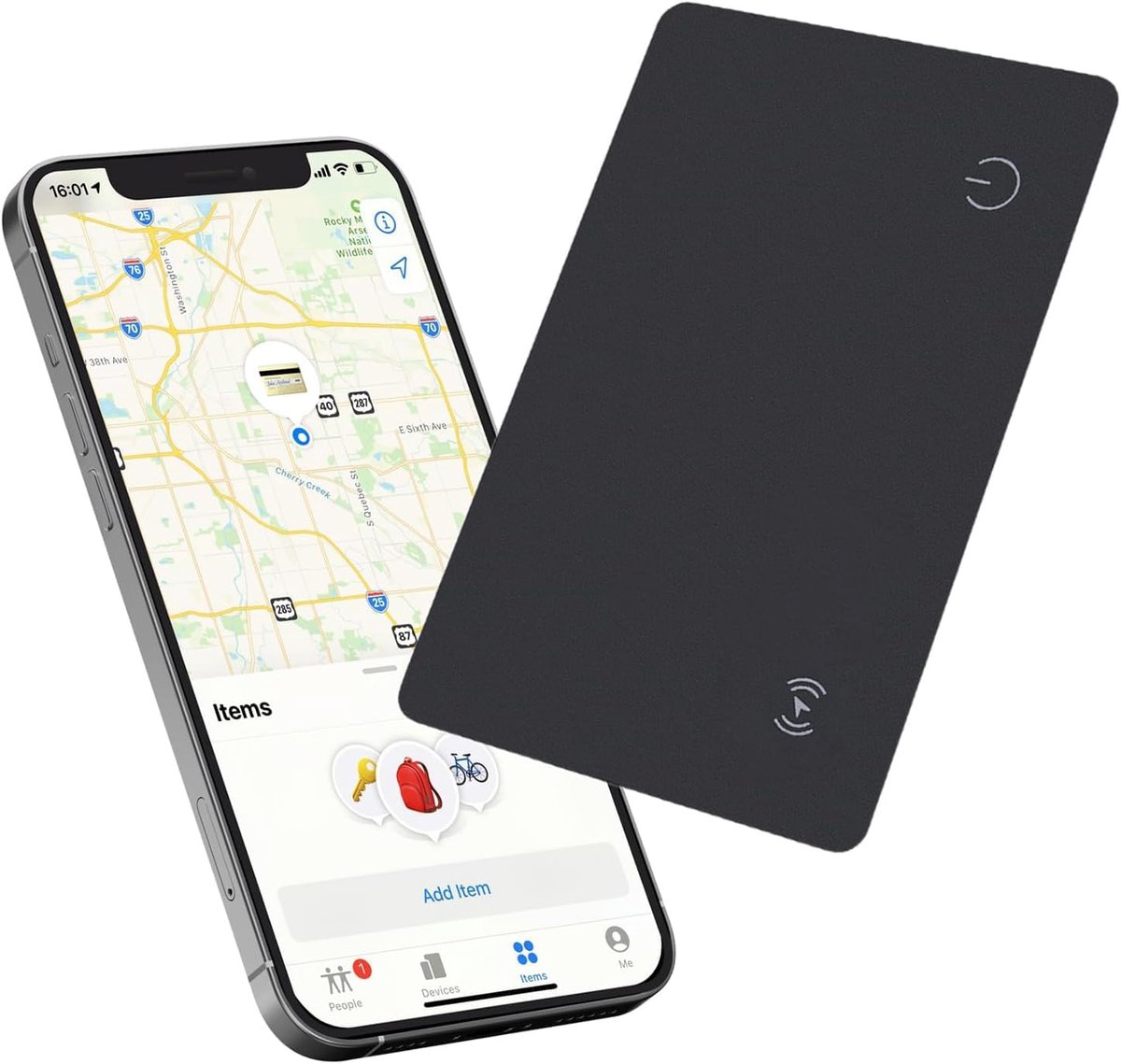 Slim Wallet Tracker Card, Oplaadbare Bluetooth Vinder Compatibel met Apple Find My (alleen iOS), Slanke Kaart Locator voor Portemonnees, Bagage, Telefoons, Paspoorten