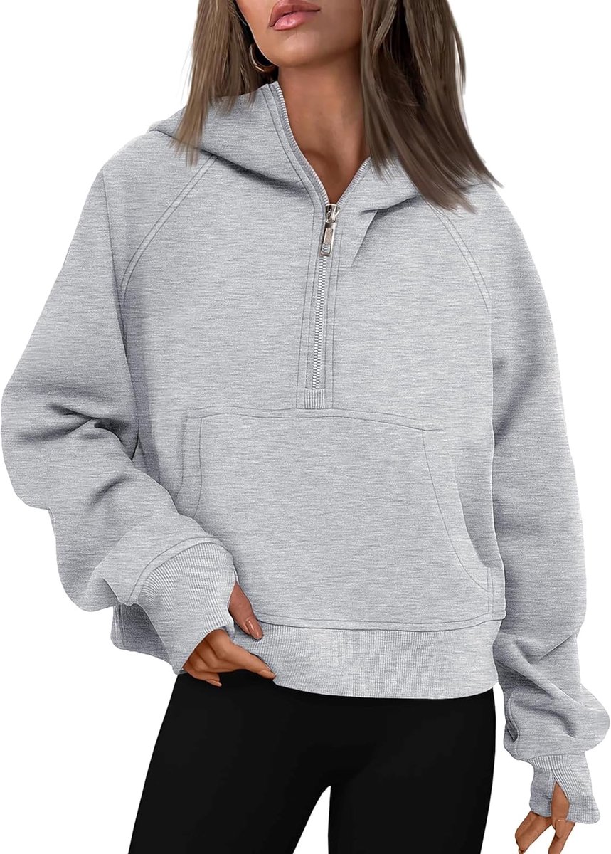 Hoodie dames sweatjack met capuchon met fleece binnenvoering Basic Zip Up Hoodie pullover winter dames bovenstuk