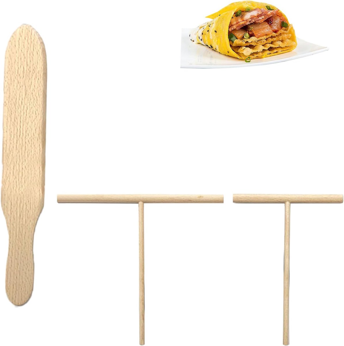 3 stuks pannenkoekenverdeler, pannenkoekenspatel voor pannenkoekenpan, deegverdeler voor pannenkoekenverdeler, set van 25 cm, pannenkoekenverdeler, spatel
