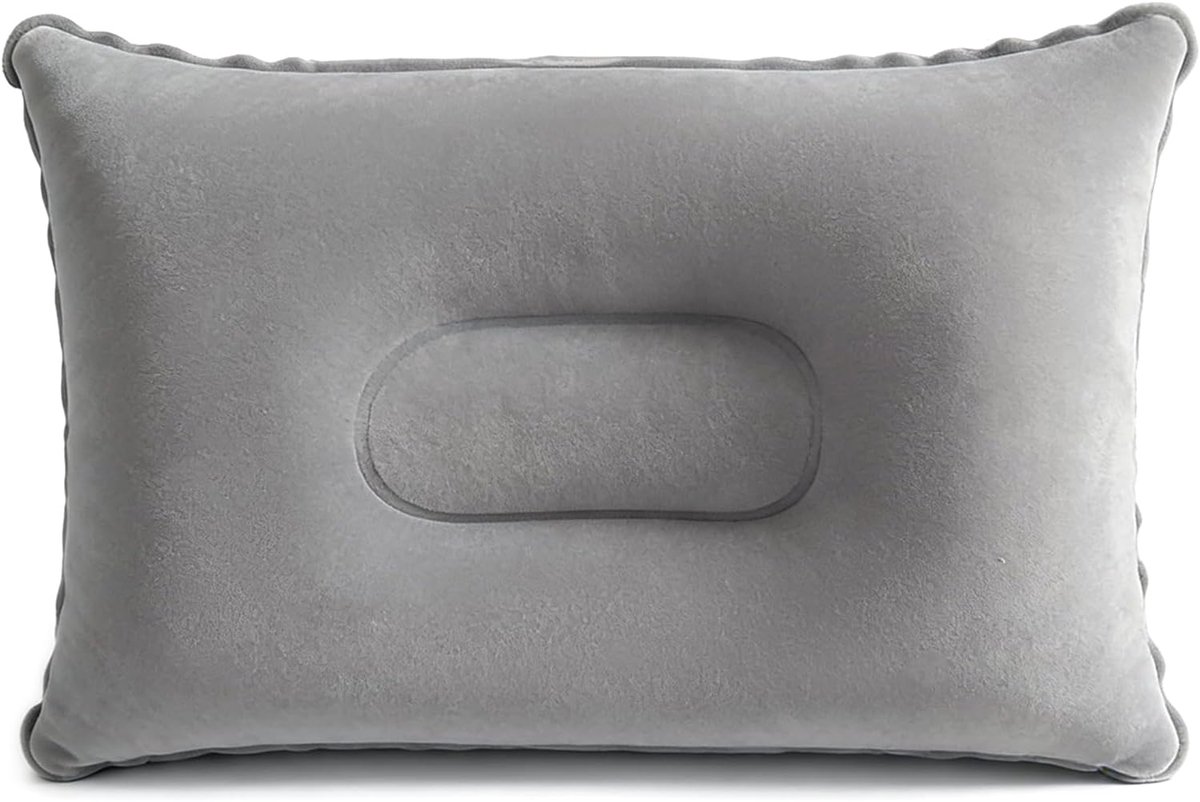 strandkussen, ultralicht campingkussen, gevuld strandkussen, opblaasbaar kussen voor de zee, 22 x 34 cm, opblaasbaar kussen voor de zee, reizen buiten en camping, 1 stuk