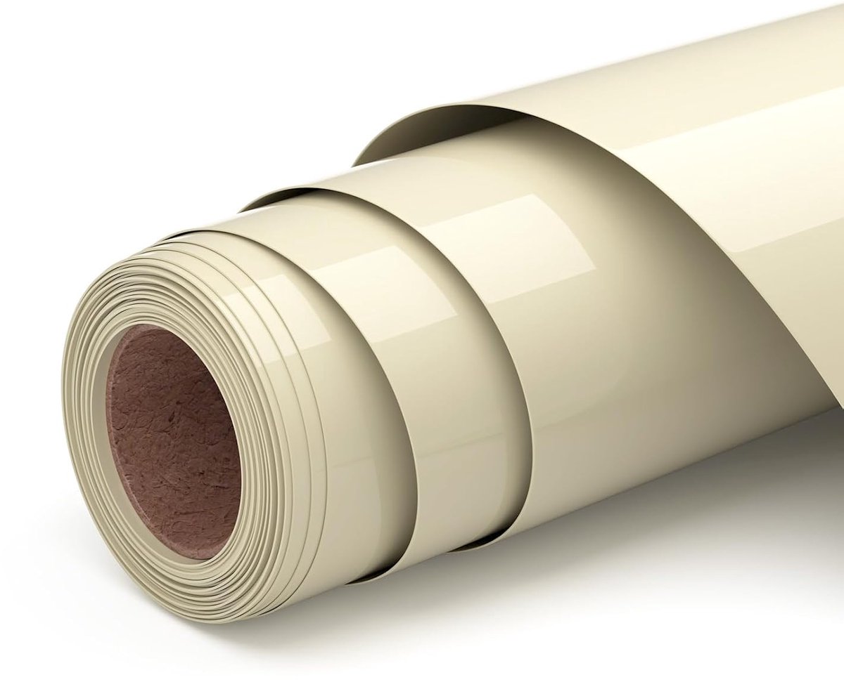 strijkfolie voor beige stof, vinyl strijkfolie op 3D HTV-rol van 25 cm x 1,8 m textieltransfervinyl voor doe-het-zelf T-shirts, gemakkelijk te snijden en te verwijderen