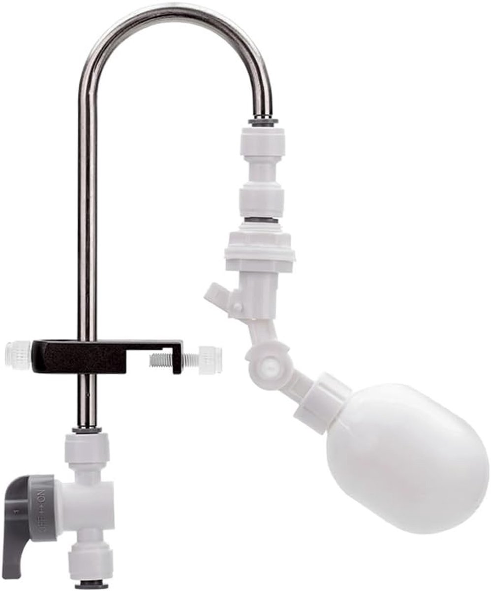 vlotterklepset, 1/4" automatisch waterfilter, kogelkraan, automatische watervulregelaar, automatisch bijvulsysteem voor omgekeerde osmose-aquarium