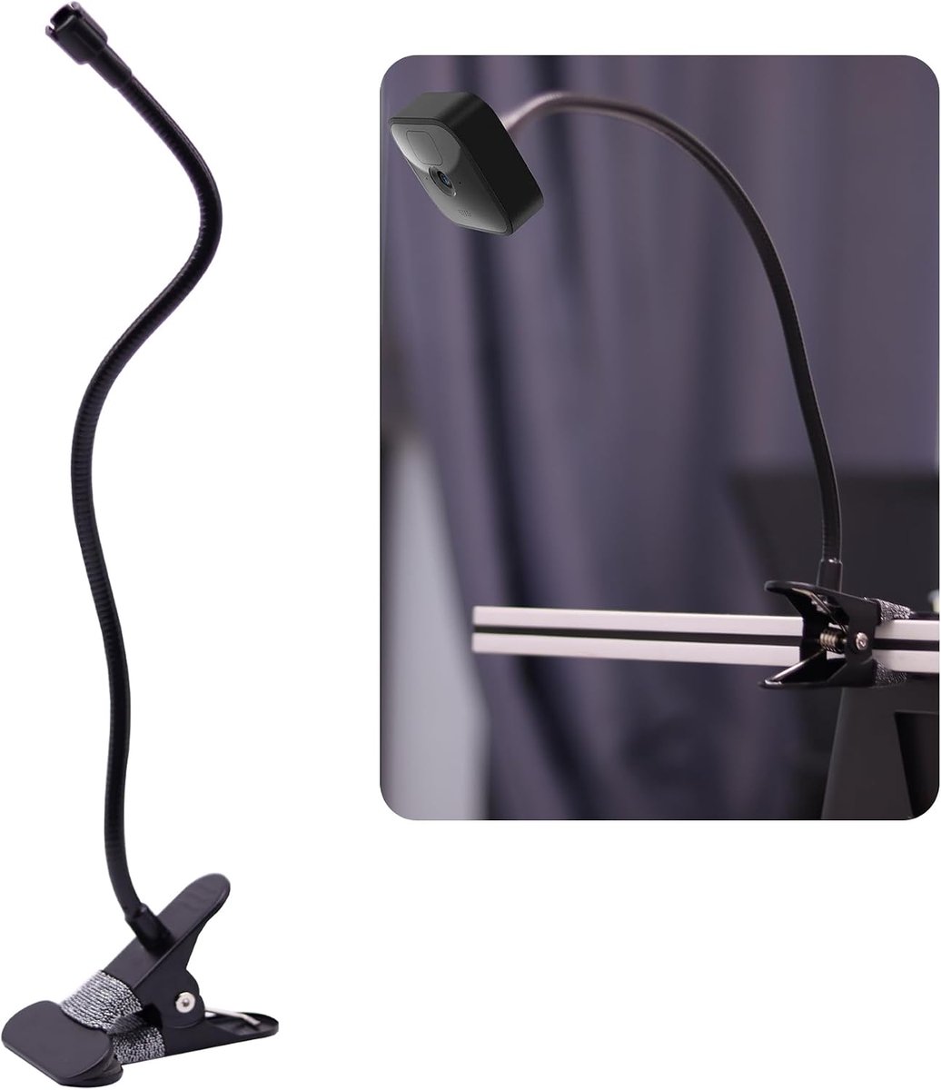 houder voor Blink XT/XT2/Mini - Clip Clamp Mount, Plus lengte, 360° verstelbaar, universele camerahouder, klemhouder voor Blink indoor camera en outdoor beveiligingscamerasysteem