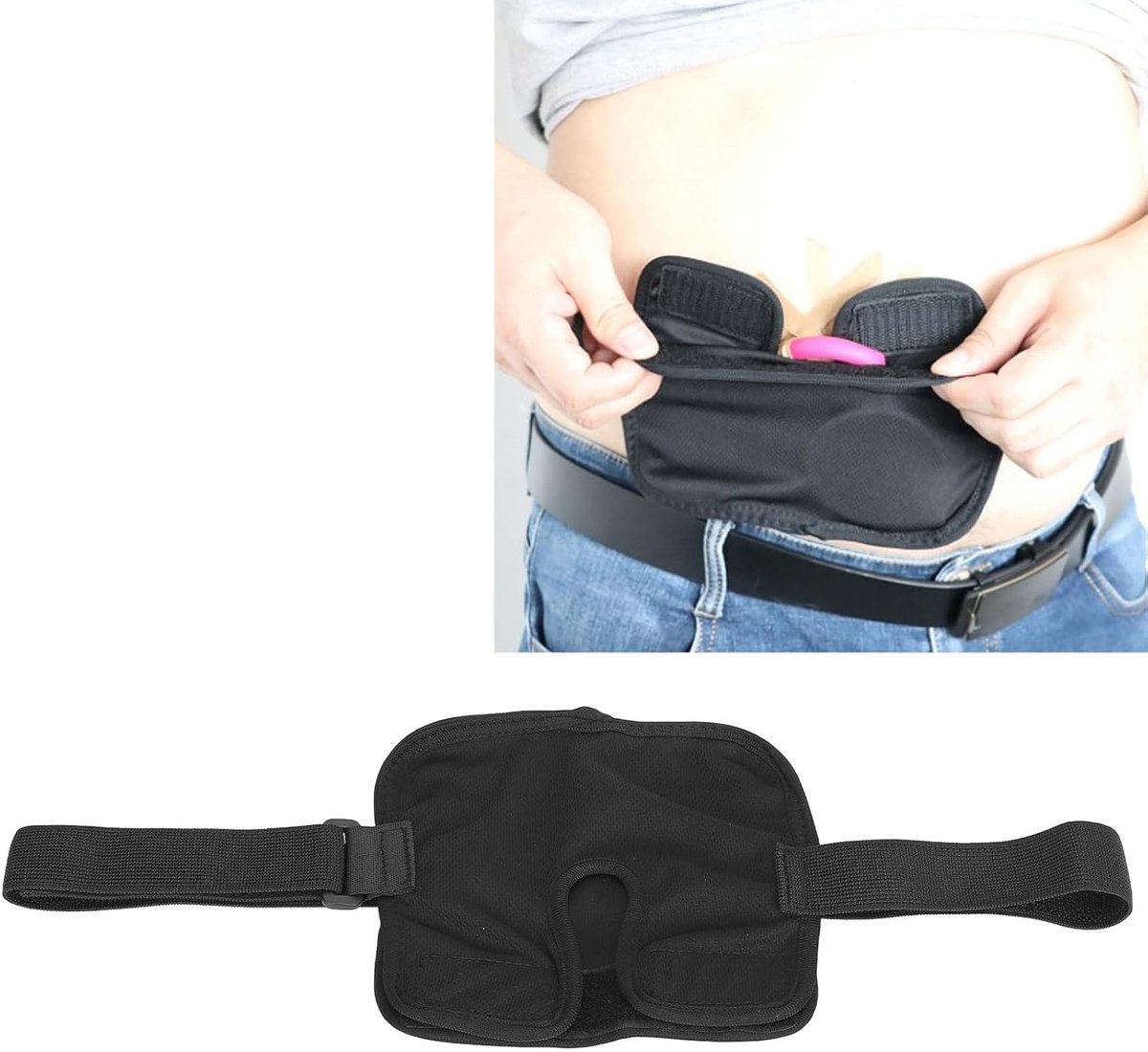 Buikdialyse riem, katheter tailleriem, peritoneale dialyse riem verborgen katheter elastische band universele maat ademende tas dialyse houder riem voor buikdialyse