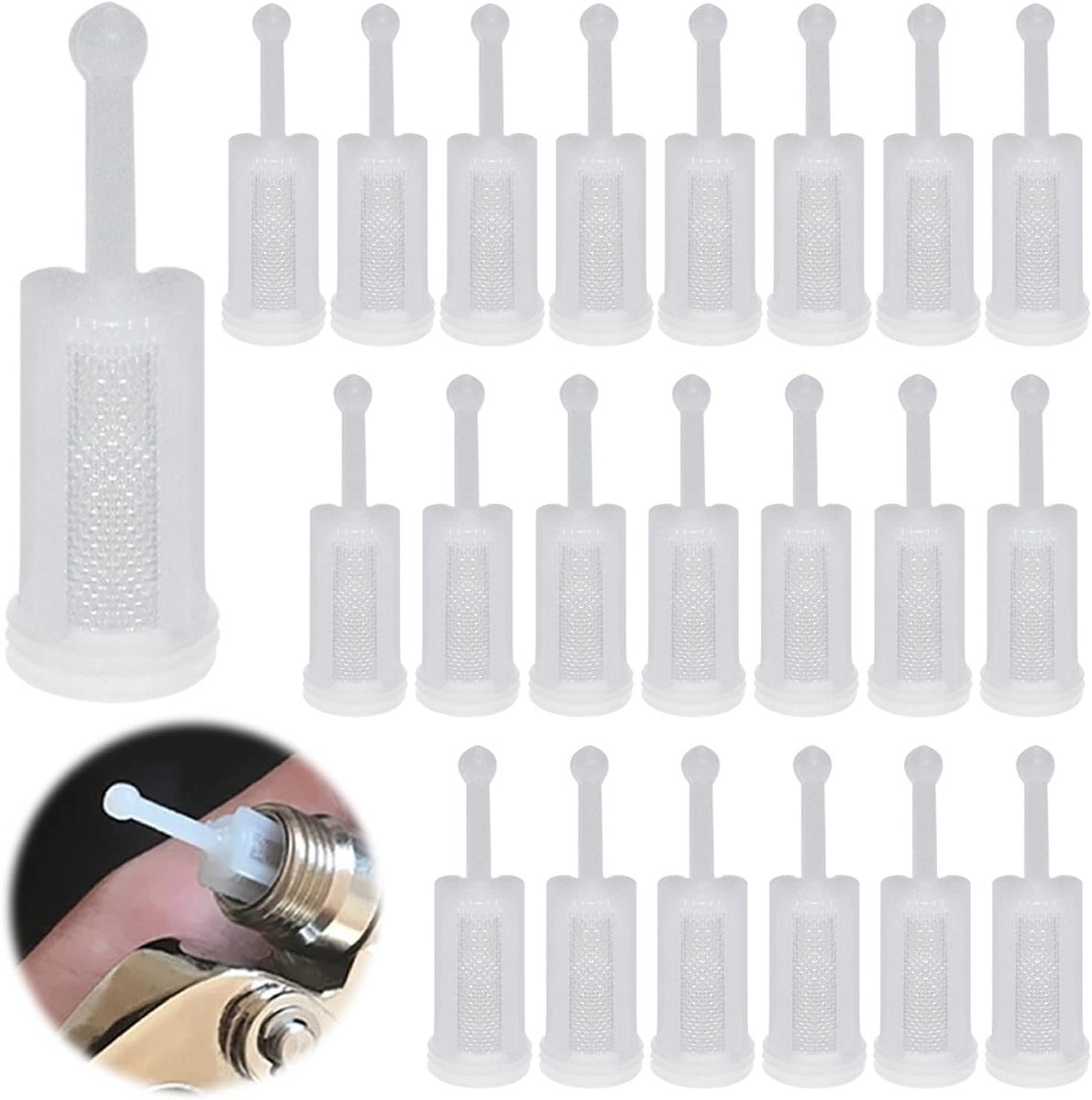 50 stuks universele gravity spray kleurfilters zwaartekracht spuitfilter HVLP filter wegwerp zwaartekracht kleurzeven fijnmazige universele maat voor de meeste spuitpistolen