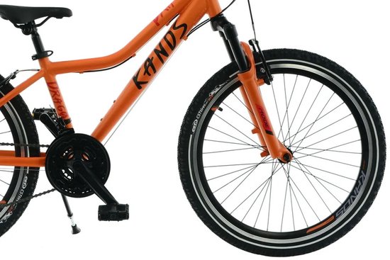Kands Dragon - Kinderfiets - 24 inch - 18 versnellingen - Shimano - V-brake - 130-165 cm - Oranje - Jongen — afbeelding 3