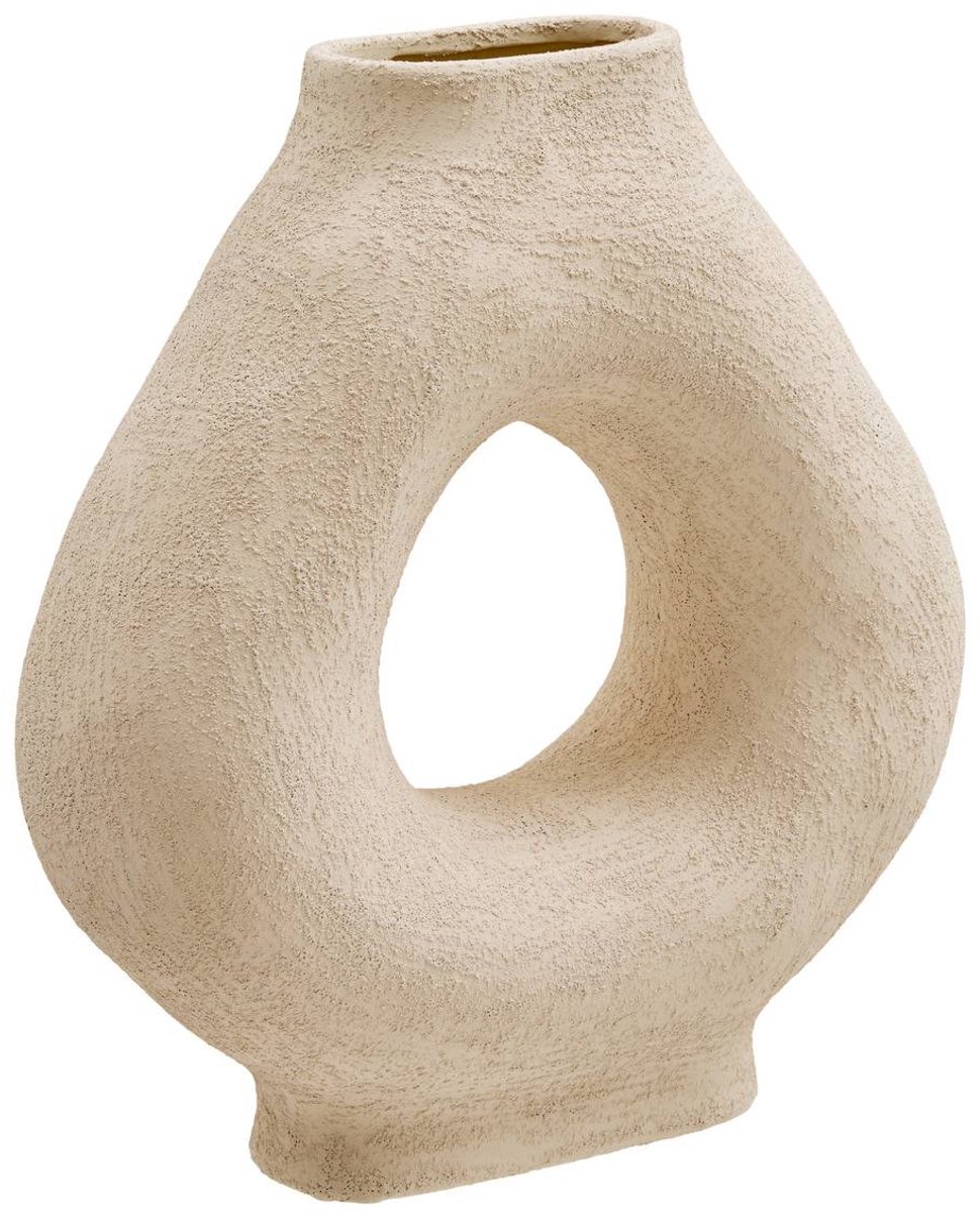 Vase en céramique Brea H.33,5cm blanc
