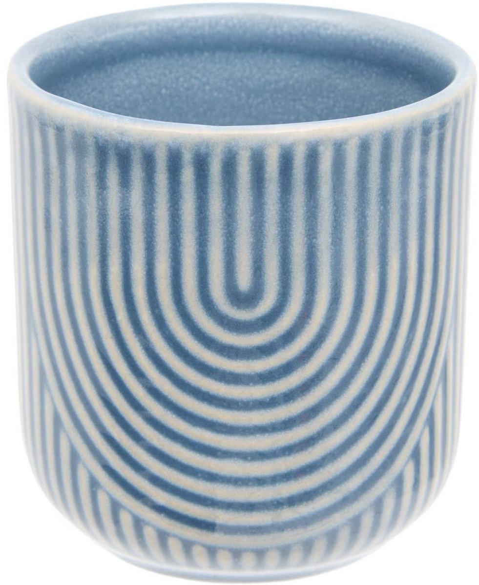 Tasse espresso motif courbes Lya 10cl bleu