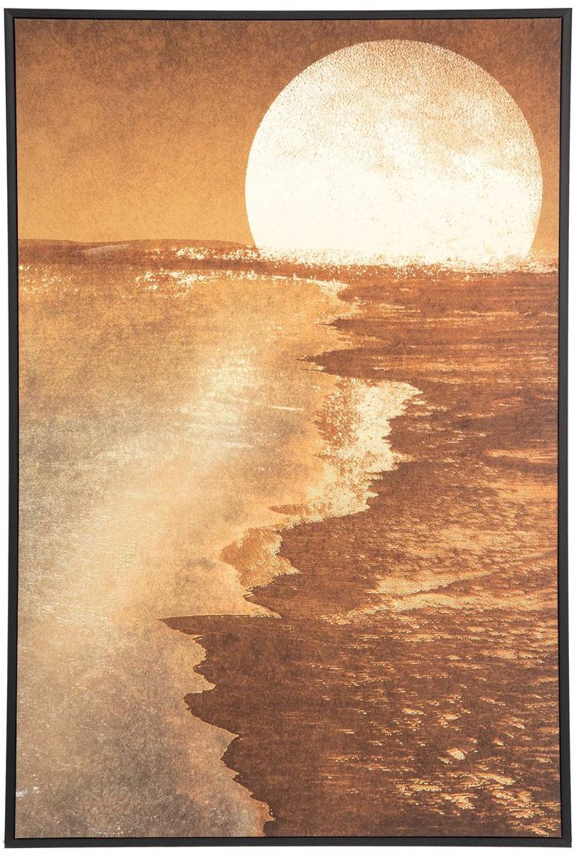 Ingelijst canvasdoek met zonsondergang SOLEIL