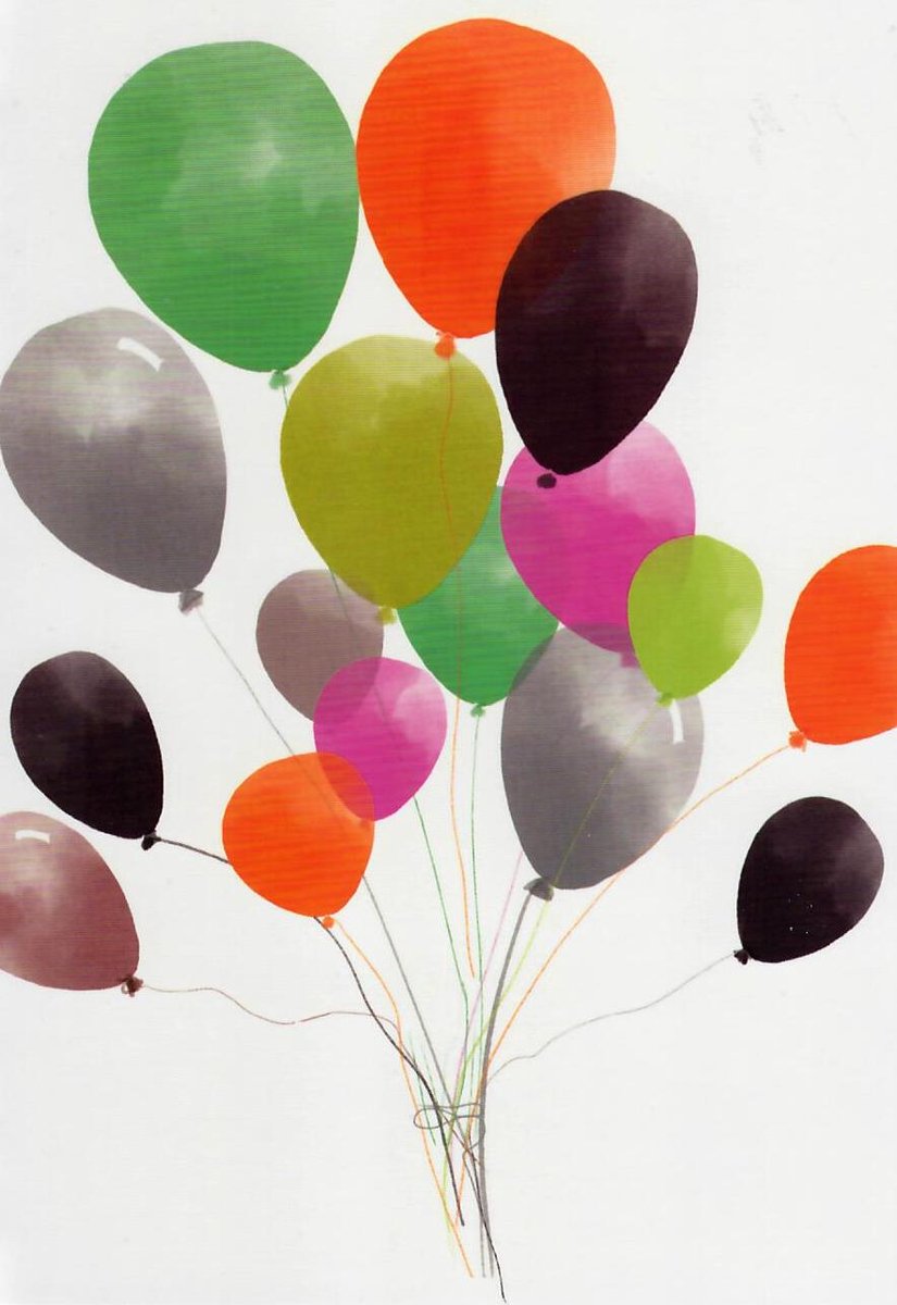 Kaart zonder tekst | Wenskaart | 10 stuks | Blanco ballonnen