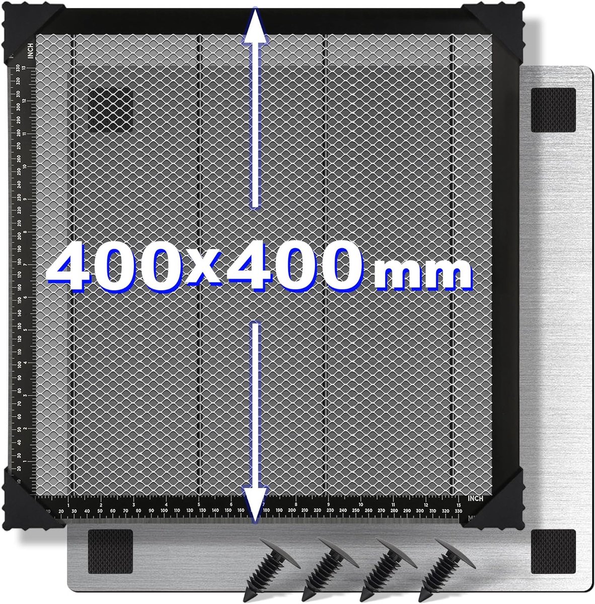 Laser Cutter Werktafel 400 x 400 mm - Aluminium Plaat - Snelle Warmteafvoer - Bescherming voor Graveermachine - SnelShoppen