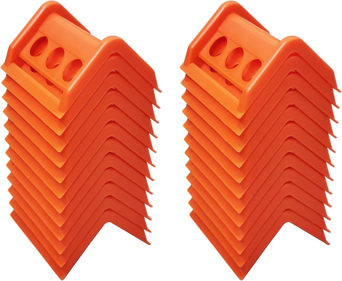 SnelShoppen - Heavy Duty Flatbed Edge Protectors - Hoekbeschermers voor Ladingen - Polyethyleen - 40 Stuks - Slijtvast en Slagbestendig - Voor Verzend