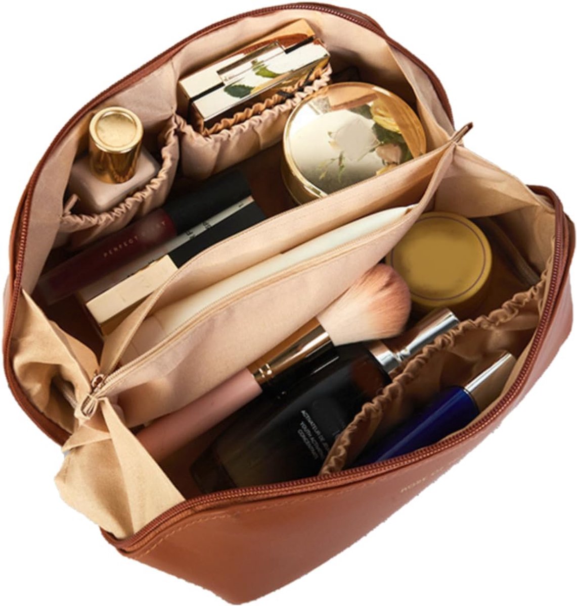 Women's Cosmetic Bag, Leather Small Cosmetic Bag, Travel Bag, Travel Bag, Travel Bag, Travel Bag, Travel Bag, Makeup - ShopVlot