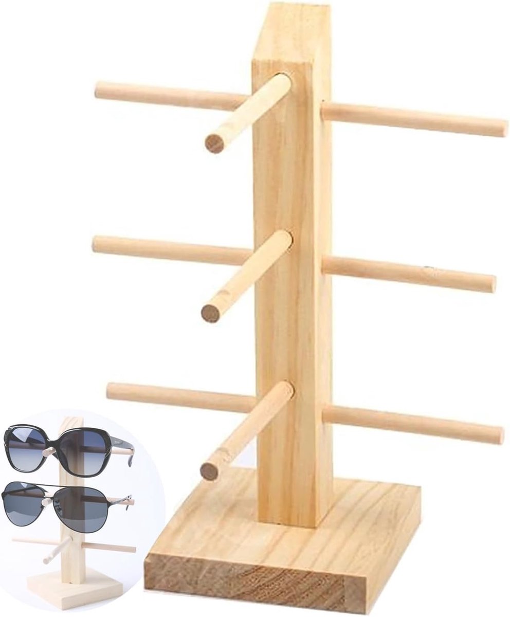 Wooden Glasses Holder, Sunglasses Stand and Vision Glasses, Creative Wooden Sunglasses, Glasses Holder, for Home and - ShopVlot