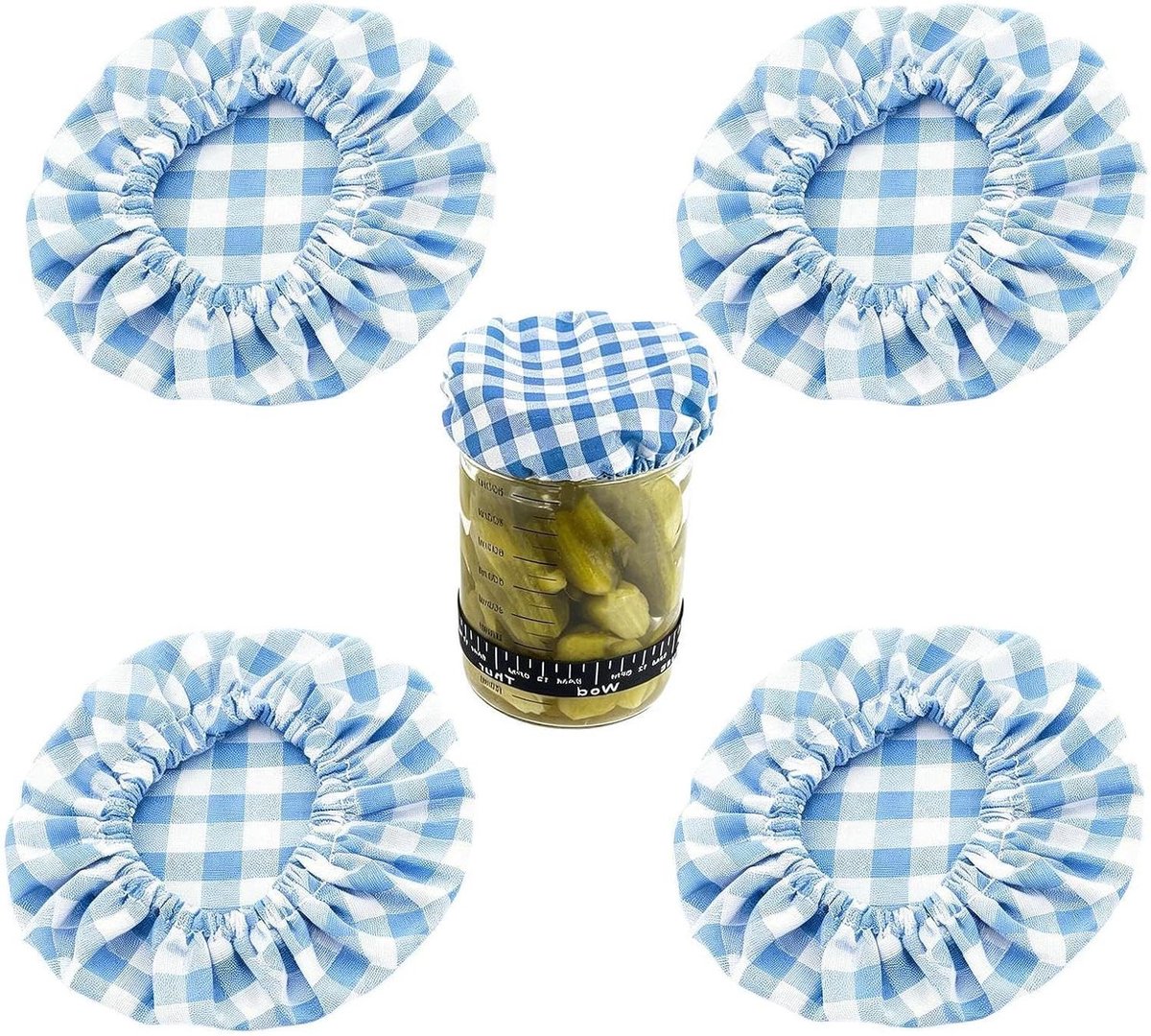 Zuurdesem Pot Deksel - Fermentatie Deksel - Deeg Fermenteren - Ademend En Elastisch - 4 Stuks - Meerkleurig