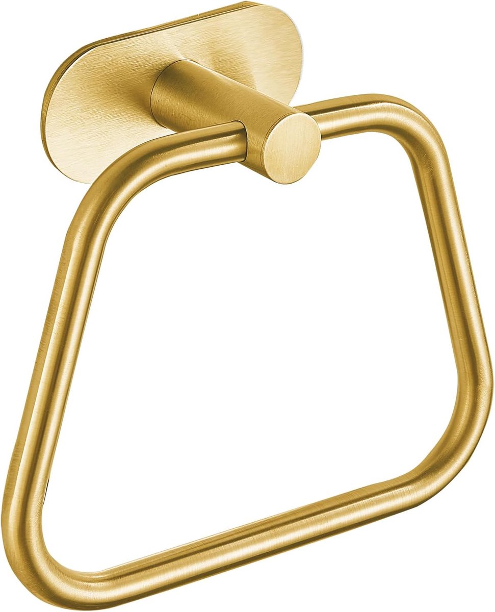 SnelShoppen - Zelfklevende Handdoekring, Badkameraccessoires, 304 RVS Handdoekhaak voor Badkamer en Keuken, Ladder Handdoekhaak, Geen Boren Wandmontag