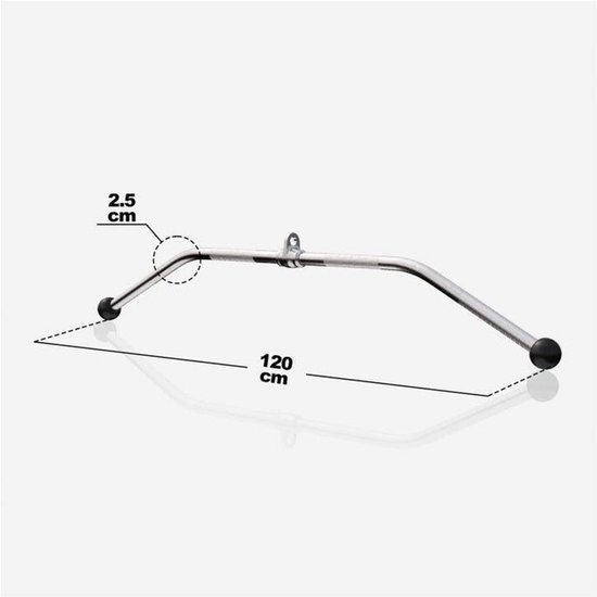 Barre treillis Gorilla Sports 120 cm (extrémités antidérapantes)