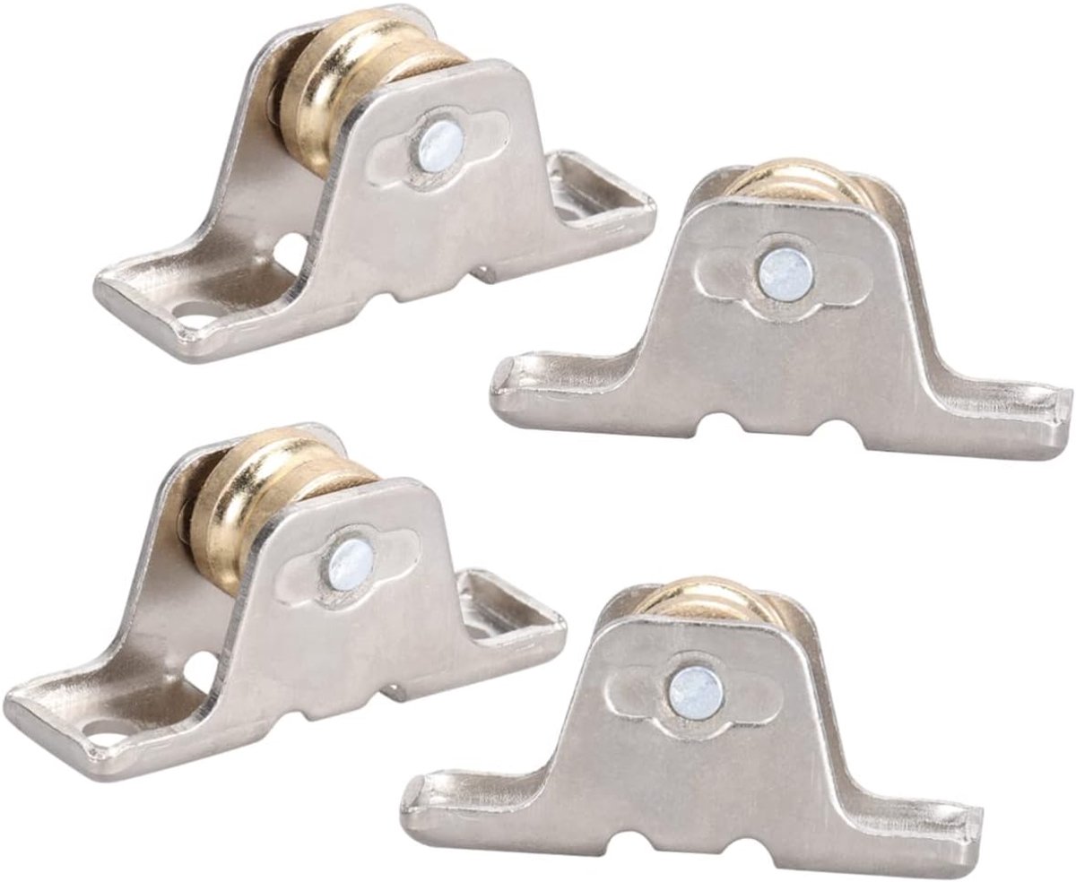 SnelShoppen - 4 Stuks Rollende Schuifrail Gordijnrails Voor Zware Gordijnen - Stille Pulley Voor Makkelijk Gebruik - Ideaal Voor Ramen En Deuren