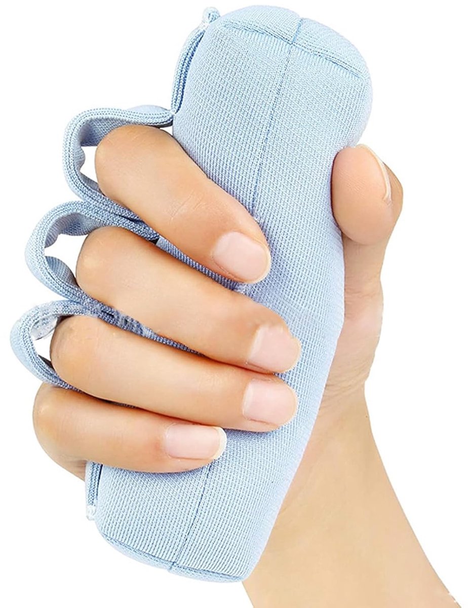 SnelShoppen - Pack van 2 Vinger Contractuur Handgrepen, Palm Bescherming, Hand Contractuur Kussen voor Revalidatie, Beroerte, Hemiplegie, Artritis, Gr