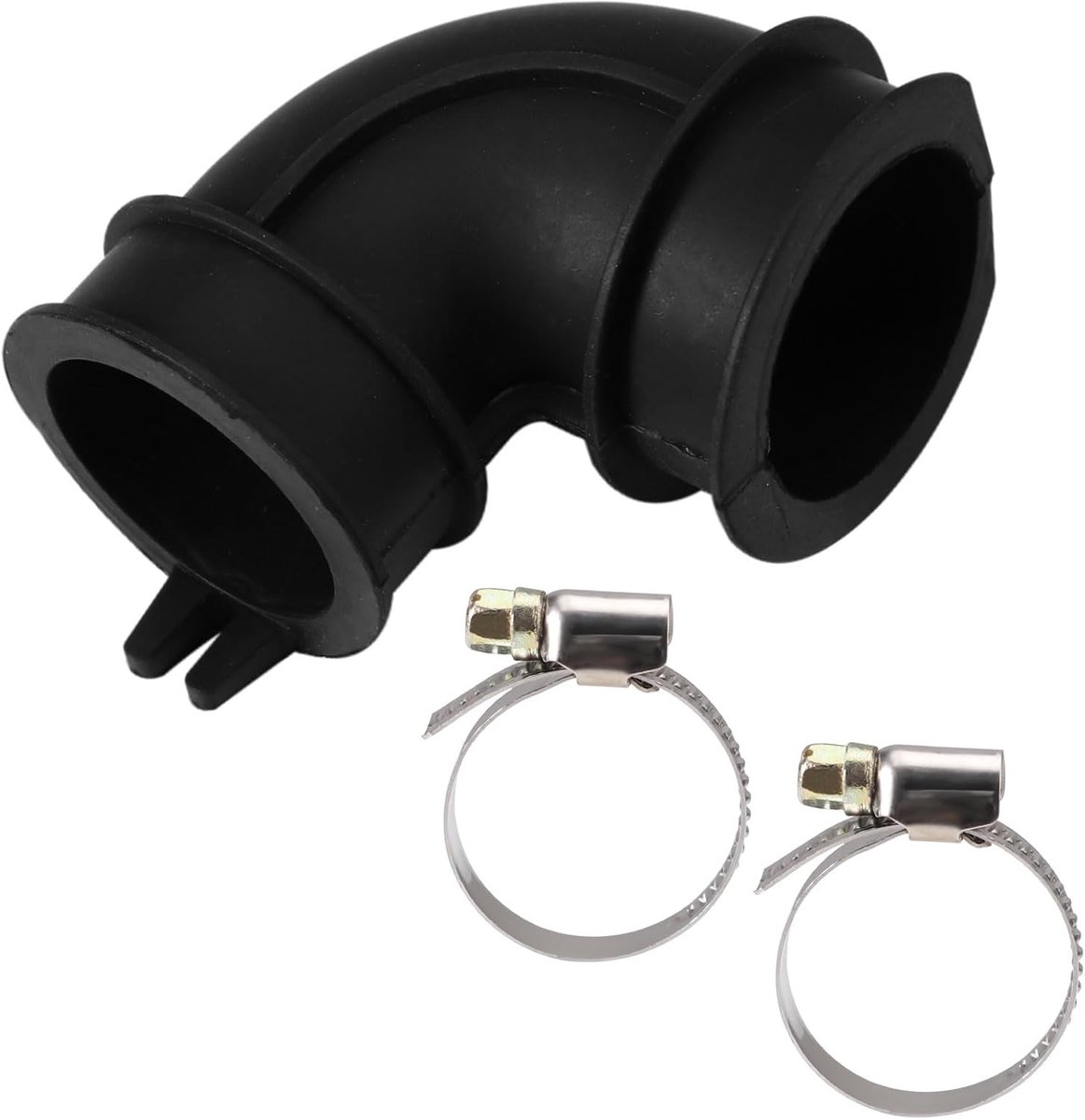 SnelShoppen - Vervangset voor Afwasmachine Elbow Slang en 2 Roestvrijstalen Klemmen - Duurzame Rubber Slang voor Professionele en Huishoudelijke Repar