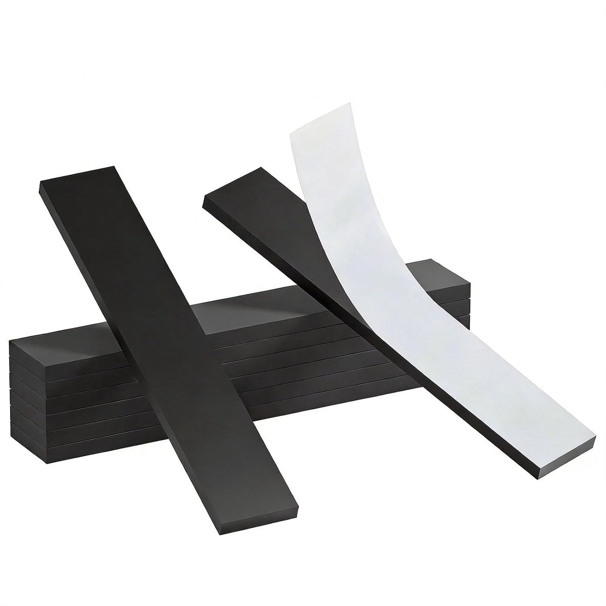 SnelShoppen - Zelfklevende Magnetische Strips Extra Sterk, 4mm Snijbare Magneet Tape, 8 Stuks Krachtige Magnetische Tape met Lijm, Voor Vliegenramen,