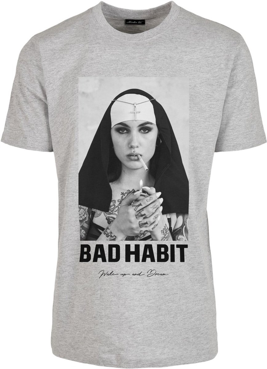 Mister Tee Bad Habit Heren T-shirt M Grijs