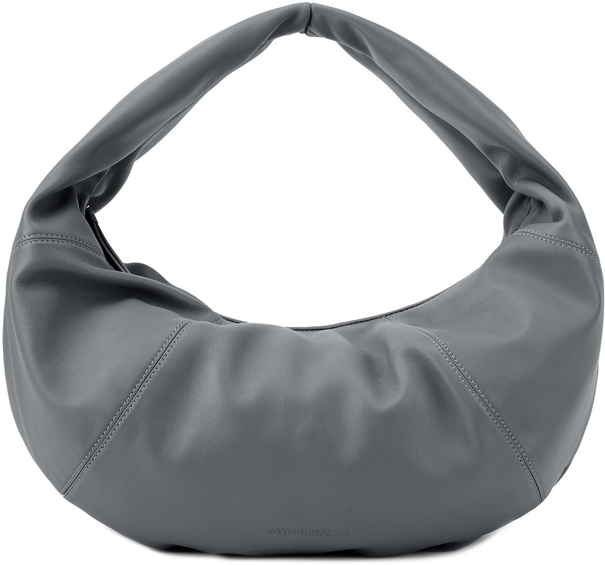 LES VISIONNAIRES Greta Schoudertas Leer 42 cm - Dames - titanium grey