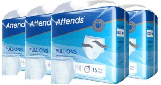 4x Attends Pull-Ons 8 Maat M (16 stuks)