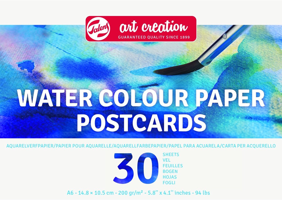 50 stuks blanco aquarelkaarten met enveloppen , 150 pond