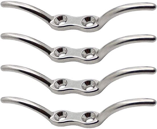 EXCITAT Grand crochet - Crochet à griffe - Mât de drapeau - Crochet pour mât de drapeau - Accessoire d'amarrage de bateau - Convient pour mâts de drapeau, supports de corde à linge - 2 pièces