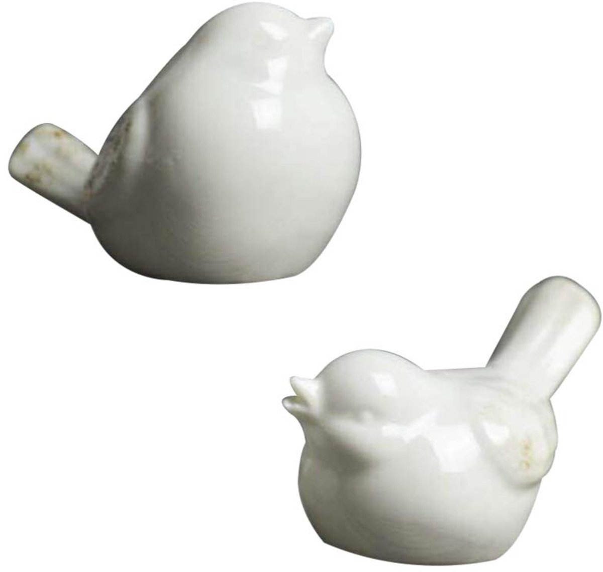 Azomor® Set van twee elegante keramische vogelfiguren voor huis en tuin decoratie