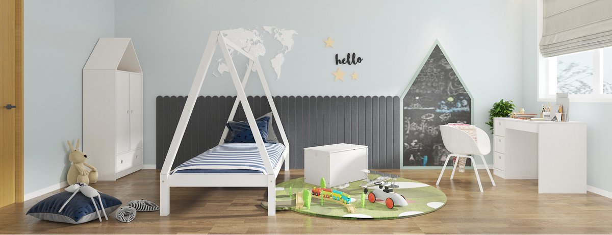 Alpi|Tipi bed in grenen wit