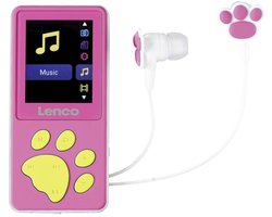 Lenco Xemio-560 - MP3 speler met 8GB geheugen en oordopjes - Roze