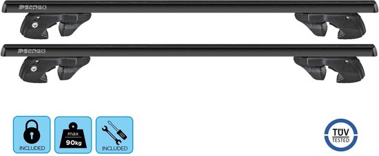 ACPA AUTO Dakdrager Rails Bagagedrager voor Dacia Sandero 2013-2020 ZWART (Kleverig Model
