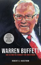 Schilderij van Warren Buffett met bril en rode das. "WARREN BUFFETT DAS ULTIMATIVE MINDSET FÜR INVESTOREN" staat onderaan.
