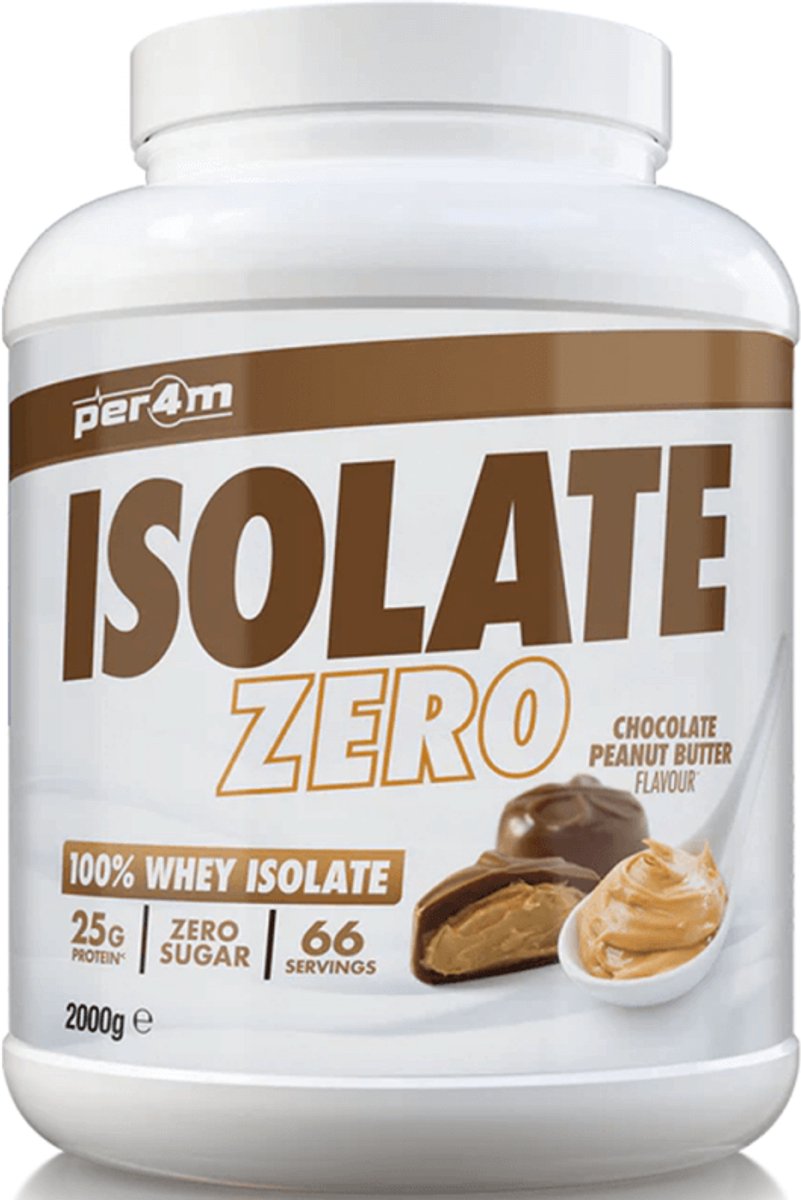 Per4m Whey Isolate Zero (2000g) Chocolate Peanut Butter - Eiwitten - Wei-eiwit isolaat