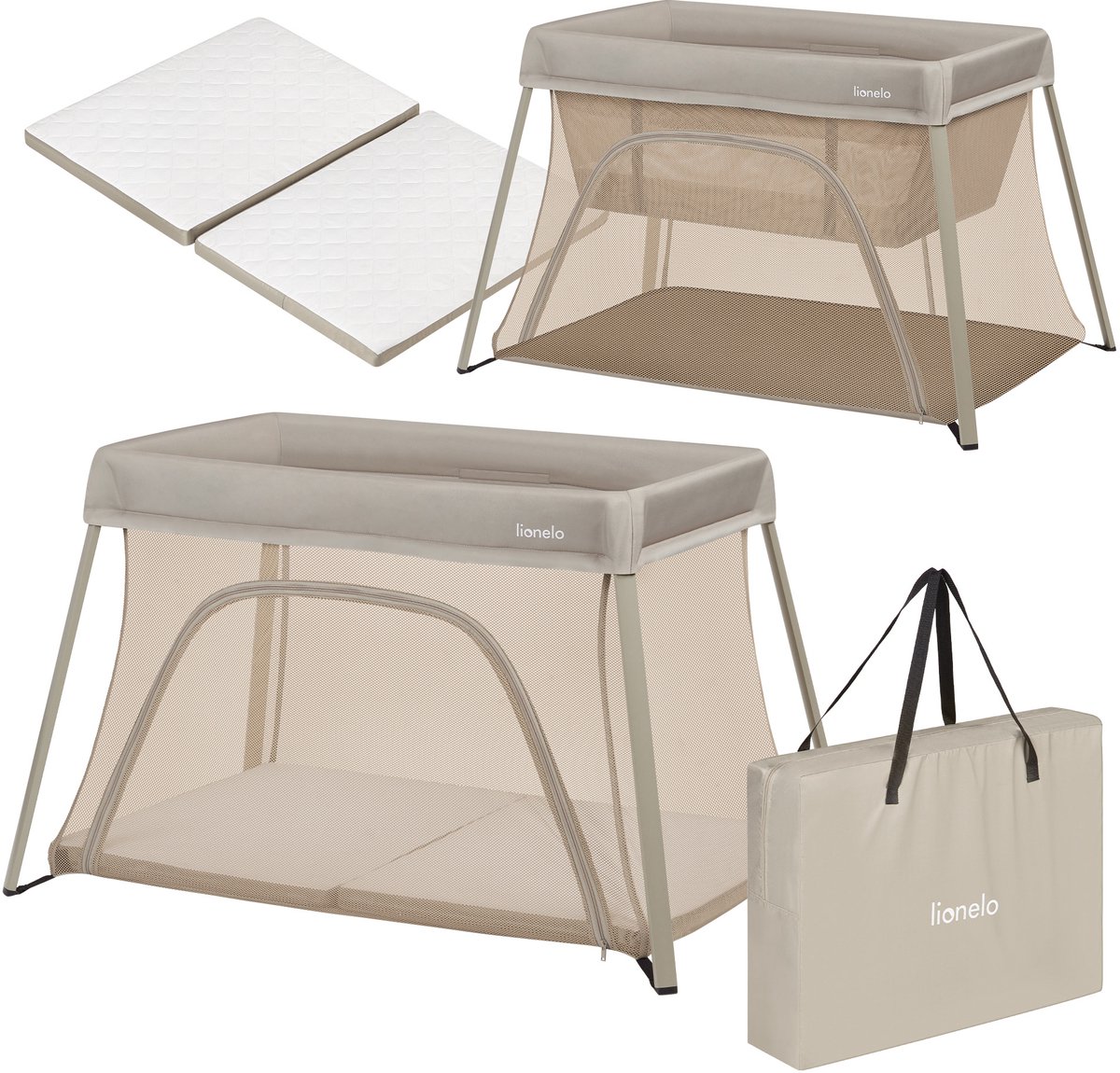 Lionelo Alice 3-in-1 Reisbedje – Opvouwbaar & Lichtgewicht