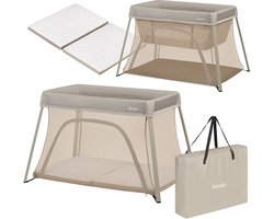 Lionelo Alice – 3 in 1 Baby bed, Box en Reisbedje –Campingbed - Matras met T25-schuim – 2 Hoogteposities – Lichtgewicht (5.5 kg) – Compact opvouwbaar – Ritssluiting – Inclusief draagtas – Afneembare wasbare hoes