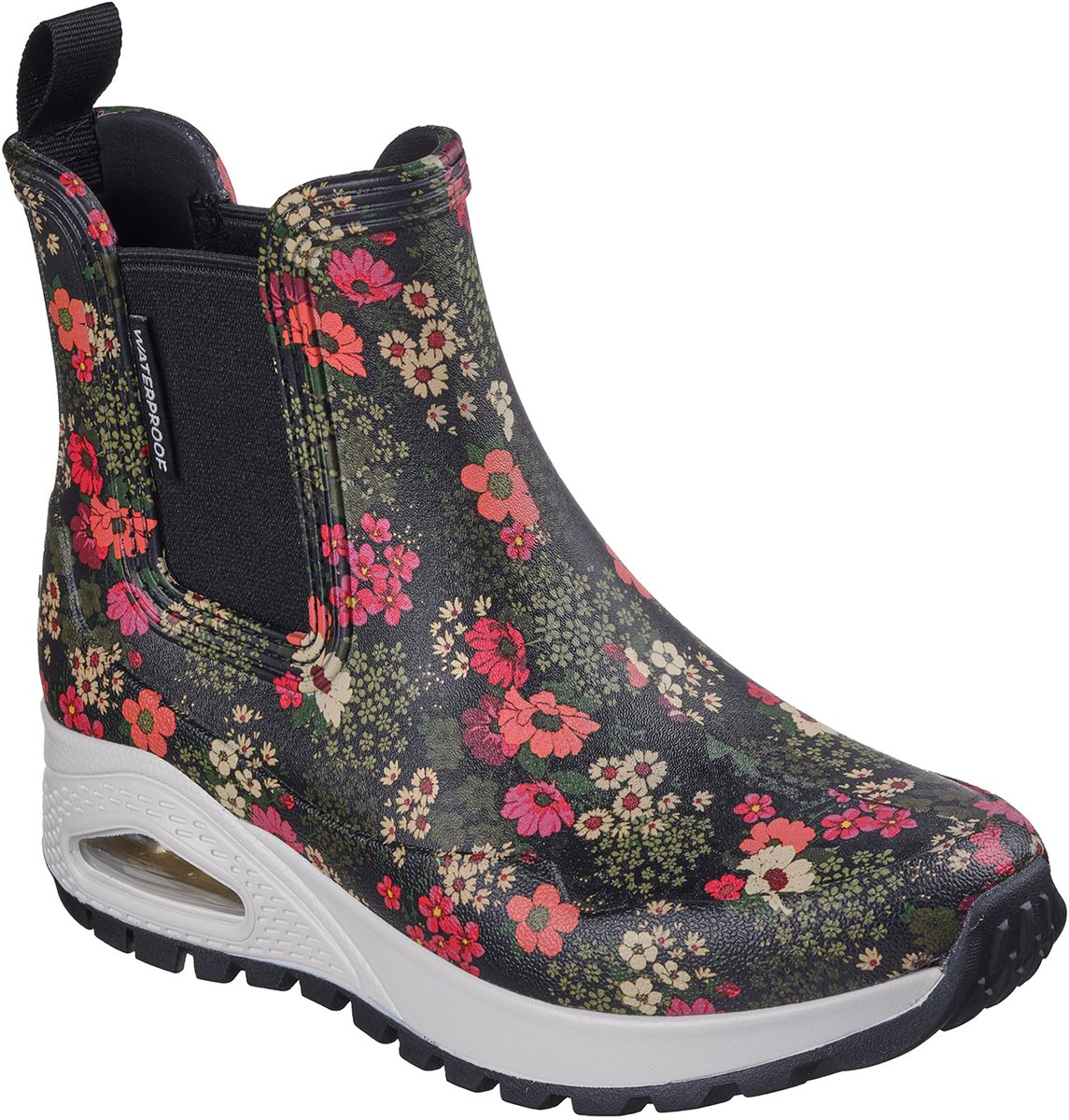 Skechers Dames Street UNO Rugged Dancing N The Rain Sneakers 177183 BKMT Zwart Multi
