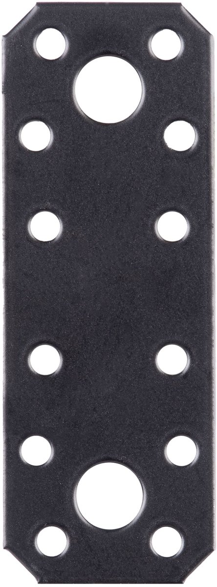 Alberts 824839 Platte koppeling - verzinkt - zwart - kunststof gecoat - 96 x 35 x 2,5 mm | Set van 50
