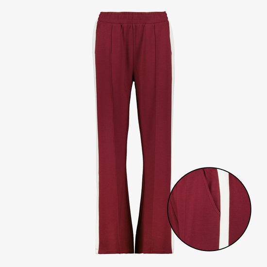 Pantalon large femme TwoDay avec passepoil rouge - Taille L