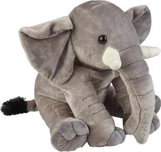 Pluche grijze zittende olifant knuffel 38 cm - Olifanten wilde dieren  knuffels -... | bol.com