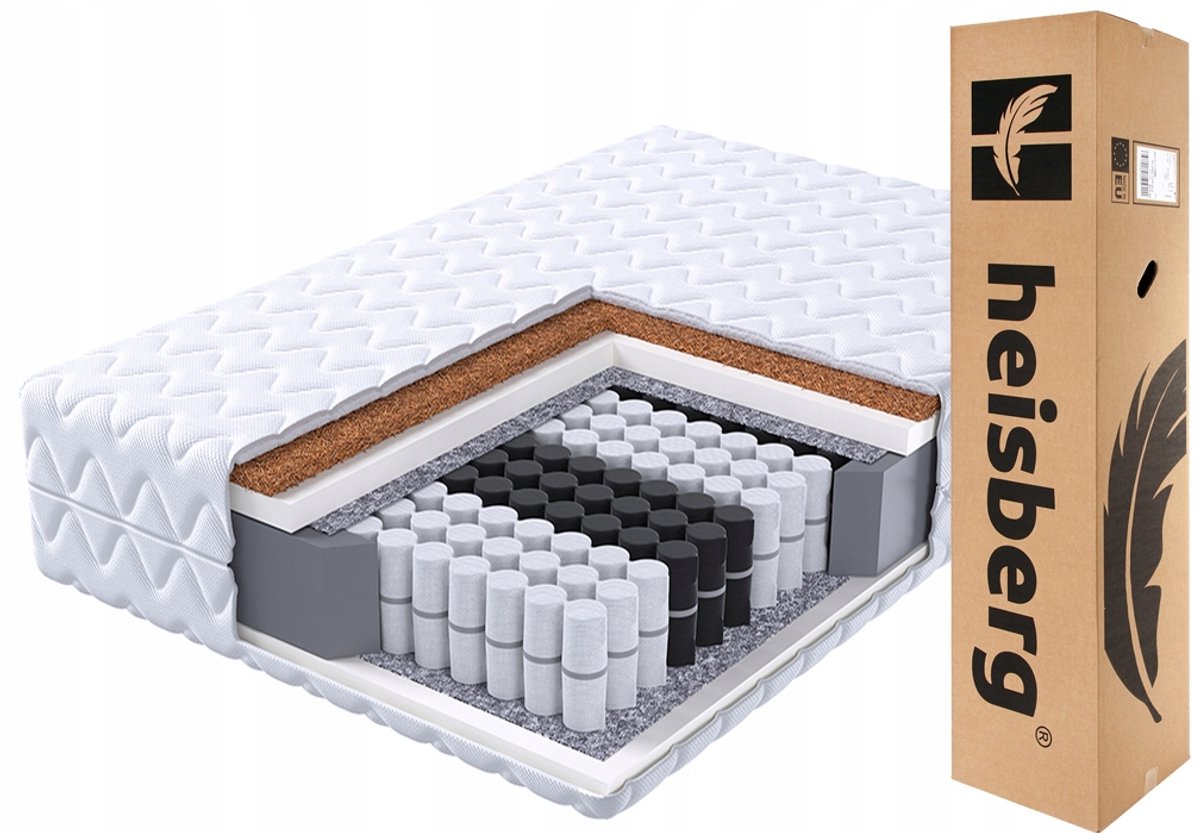Heisberg HOUSE 120x200 cm pocketvering matras met kokoslaag, H3/H4