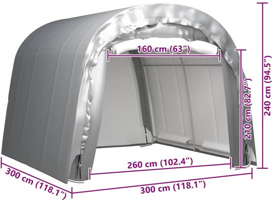 vidaXL - Partytent - pop-up - inklapbaar - met - zijwanden - 3x6 - m - antraciet
