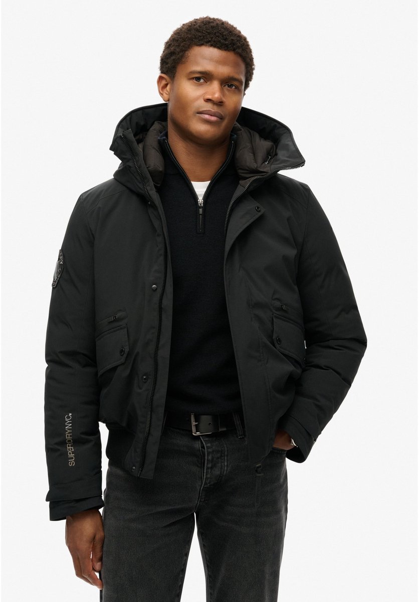 Superdry City Padded Bomber Jas Heren Zwart