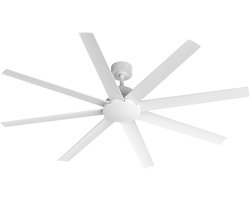 CREATE - Stille plafondventilator van 40W verkrijgbaar in meerdere maten - Wit - Ø165cm - Geen licht - WIND INDUSTRIAL
