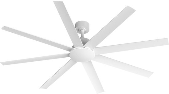 Plafondventilator 40W stil wit Ø165 cm voor grote ruimtes 28-35 m² met timer en zomer-/winterfunctie