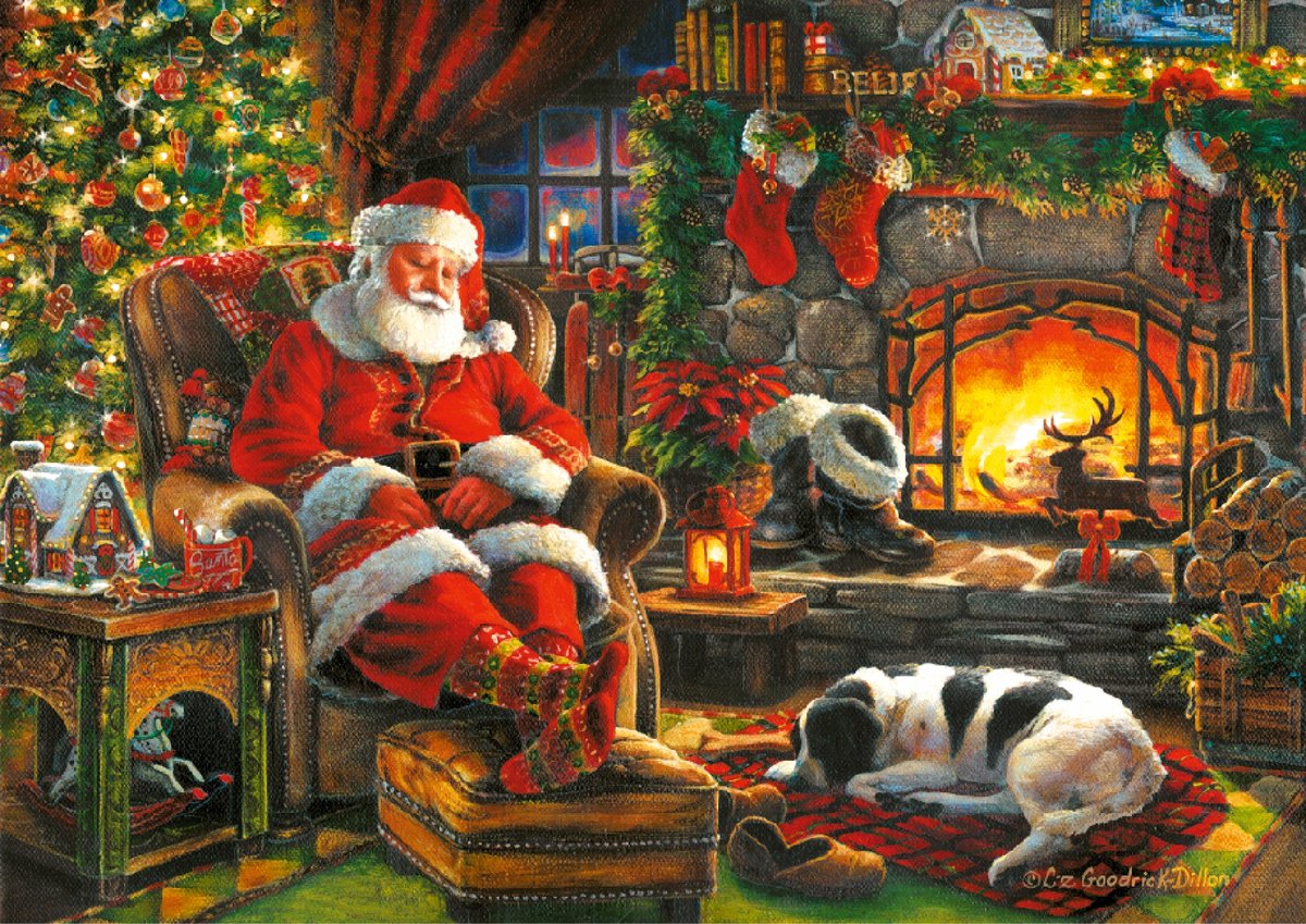 Świąteczna Drzemka Drewniane Puzzle 2000 Elementów