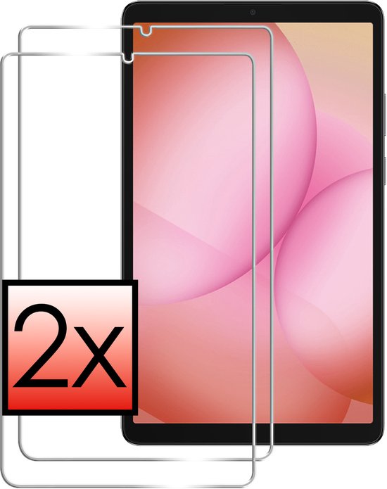 Twee screenprotectors voor Samsung Galaxy Tab A11, met "2x" opdruk.